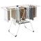 Silver Aluminum Clothes Drying Rack with Adjustable Wings Foldable Design